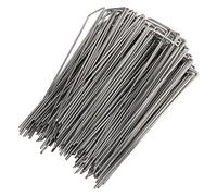 Les enjeux de Jardin en Forme d'althwuyu U, des épingles en Acier galvanisées pour Le Placement en Tissu, la Configuration de Gazon, Le contrôle du Tuyau, 100 Pack, 1,6 × 3,9 (Rugosité 3 mm / 0,12