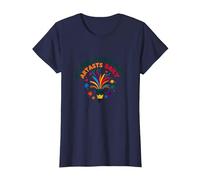 Les Enseignants d'art créent de Jeunes Artistes Amusants Quotidiens colorés T-Shirt, Femme, Bleu Marine, S