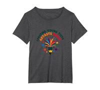 Les Enseignants d'art créent de Jeunes Artistes Amusants Quotidiens colorés T-Shirt, Femme Grandes Tailles, Chiné Foncé, 5X
