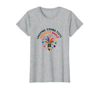 Les Enseignants d'art créent de Jeunes Artistes Amusants Quotidiens colorés T-Shirt, Femme, Gris Chiné, 3XL