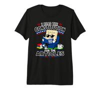 Les Enseignants d'histoire lisent la Constitution Articles Amusants Enseigner T-Shirt Haut de Gamme
