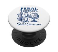 Les Enseignants Sauvages construisent Le Personnage d'un Professeur d'amant d'écureuil PopSockets PopGrip Adhésif