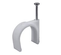 Les épingles, Clips à clous for câbles, 100 pièces, en acier, plastique et Nylon, ronds de 4 50mm(18mm)