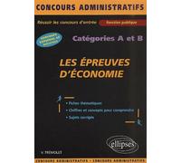 Les épreuves d'économie - catégories A et B - Vincent Tremolet - Ellipses - broché - Scolaire / Universitaire