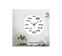 Les Equations Mathématiques Silencieux Polytechnic Horloge Murale Numérique Blanc PL455