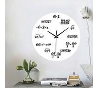 Les Équations Mathématiques Silencieux Polytechnic Horloge Murale Numérique Blanc PL455 Blanc G