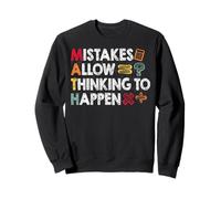 Les erreurs Permettent de Penser à Arriver Professeur de mathématiques drôle Sweatshirt