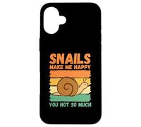 Les escargots me rendent Heureuse, Pas Tant Que ça Coque pour iPhone 16 Plus