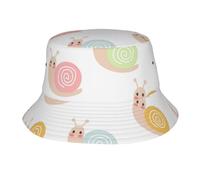Les escargots sont mignons et colorés - Chapeau de pêche mignon - Chapeau de pêcheur pliable - Chapeau de soleil noir