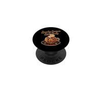 Les Essentiels d'automne de Spooky Season Coffee Jack o Lantern PopSockets PopGrip Adhésif