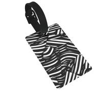 Les étiquettes à bagages imprimées avec lignes noires et blanches sont légères, faciles à utiliser et rapides à identifier pour les valises de voyage et les sacs de sport.