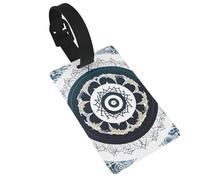 Les étiquettes à bagages rondes noires et blanches sont légères, faciles à utiliser et rapides à identifier pour les valises de voyage et les sacs de sport.