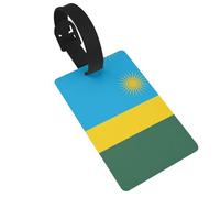 Les étiquettes de bagage imprimées du drapeau du Rwanda sont légères, faciles à utiliser et rapides à identifier pour les valises de voyage et les sacs de sport.