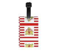 Les étiquettes de bagage imprimées du drapeau du Sénat de Brême, fabriquées en PVC, sont un essentiel de voyage et conviennent pour les sacs de voyage et les valises.