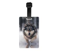 Les étiquettes de bagage imprimées loups, fabriquées en PVC, sont un essentiel de voyage et conviennent pour les sacs de voyage et les valises.