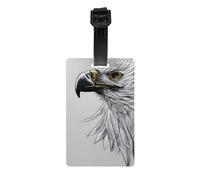 Les étiquettes de bagage imprimées Sketching an Eagle, fabriquées en PVC, sont un essentiel de voyage et adaptées pour les sacs de voyage et les valises.