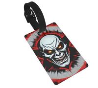 Les étiquettes de bagage rouges et noires Evil Ghost Prints sont légères, faciles à utiliser et rapides à identifier pour les valises de voyage et les sacs de sport.