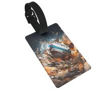 Les étiquettes de bagage Rugby on Fire Prints sont légères, faciles à utiliser et rapides à identifier pour les valises de voyage et les sacs de sport.