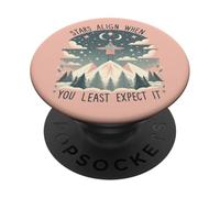 Les étoiles s'alignent Quand on s'y Attend Le Moins - Cozy Pastel PopSockets PopGrip Adhésif