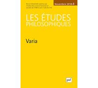 Les Etudes philosophiques 2018, n° 4: Condillac après 1746
