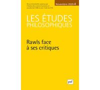 Les Études philosophiques, 2020-4 Rawls face à ses critiques - Collectif - Puf - broché - Revue