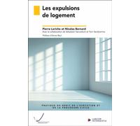 Les expulsions de logement - Véronique Van der Plancke - Larcier Eds - broché - Etude