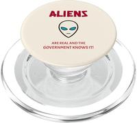 Les extraterrestres existent et Le Gouvernement Le Sait (Alien Graphic) PopSockets PopGrip pour MagSafe