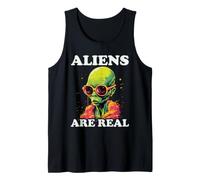 Les extraterrestres sont de véritables Motifs rétro extraterrestres Débardeur