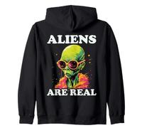 Les extraterrestres sont de véritables Motifs rétro extraterrestres Sweat à Capuche