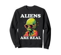 Les extraterrestres sont de véritables Motifs rétro extraterrestres Sweatshirt