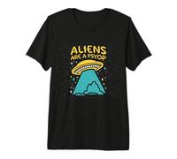 Les extraterrestres sont Un mème Extraterrestre Amusant sur la désinformation sur Les ovnis T-Shirt Haut de Gamme