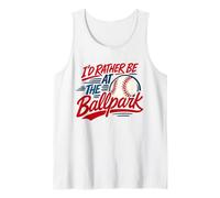 Les Fans de Baseball I'd Rather at The Ballparks Little Leagues Débardeur