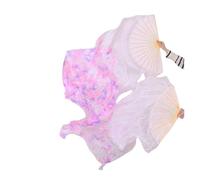 Les fans de danse chinoise, Éventail de Danse du Ventre Voile Soie Côtes Bambou Multicolore 120-250x90cm 1pc Ou 2pcs(1pair-type 6,180x90cm)