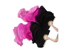 Les fans de danse chinoise, Voiles De Soie Éventail Danse Du Ventre Multicolore 120-180cm Paquet 9(Color 16,180cm)