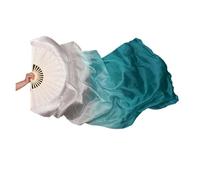 Les fans de danse chinoise, Voiles d'éventail de danse orientale en soie multicolore 120-270x90cm(Color 15,1PC 270x90cm RIGHT)