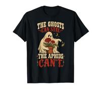 Les fantômes Peuvent Rester Les pucerons ne Peuvent Pas jardiner Halloween T-Shirt