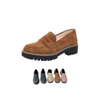 Les Femmes Disent Que Les Mocassins sont des Mocassins à Semelle épaisse, des Mocassins Confortables (Brown,39)