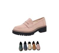 Les Femmes Disent Que Les Mocassins sont des Mocassins à Semelle épaisse, des Mocassins Confortables (Pink,39)