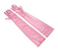 Les femmes est de 55 cm un mariage bal doigt gants de satin de soie, Rose