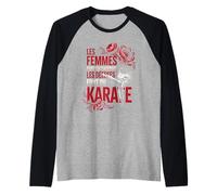 Les Femmes Font du Shopping Les Déesses Font du Karaté Manche Raglan
