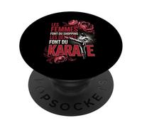 Les Femmes Font du Shopping Les Déesses Font du Karaté PopSockets PopGrip Adhésif
