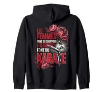 Les Femmes Font du Shopping Les Déesses Font du Karaté Sweat à Capuche