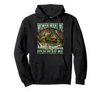 Les Femmes me veulent du Poisson, craignez Moi Funny Fishing Meme Bootleg Sweat à Capuche