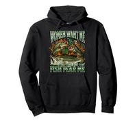 Les Femmes me veulent du Poisson, craignez Moi Funny Fishing Meme Bootleg Sweat à Capuche