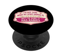 Les Femmes ne sont Pas sûres de ce Qu'est Un Animal Spirituel, mais il a Une Blague Contre la Rage PopSockets PopGrip Adhésif