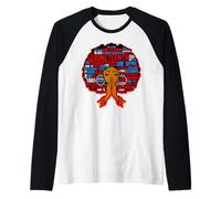 Les Femmes Noires Juneteenth Queen célèbrent Les Filles de la mélanine de la liberté Manche Raglan
