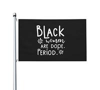 Les Femmes Noires Sont Géniales, Point Final. Drapeau Décoratif Drapeau De Jardin Résistant Aux Intempéries Drapeaux Pour Bar Jardin Balcon 90X150Cm