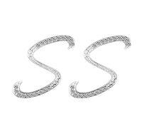 Les femmes ont conçu 26 boucles d'oreilles en forme de boucles d'oreilles en forme de mots anglais avec strass incrustés, boucles d'oreilles Piercing cadeau robuste et pratique de la mode de