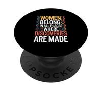 Les Femmes Ont Leur Place : des découvertes sont Faites avec Un Dicton Amusant PopSockets PopGrip Adhésif