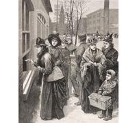 Les femmes votent aux urnes dans le territoire du Wyoming de Cheyenne aux États-Unis. Après une illustration d'un artiste inconnu dans l'édition du 24 novembre 1888 du journal illustré de Frank Leslie